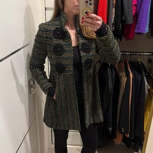 Plenty by Tracy Reese Black and Green wool XS